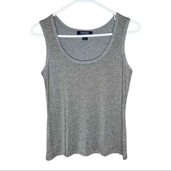 MaxMara silver sleeveless top - Picture 1 of 5